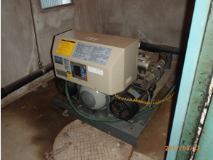 給水ポンプの交換