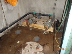 給水ポンプの交換