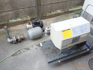 給水ポンプの交換